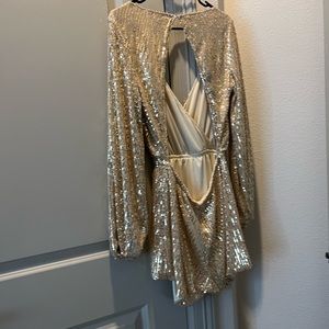 Dazzle And Delight Sequin Romper - Gold